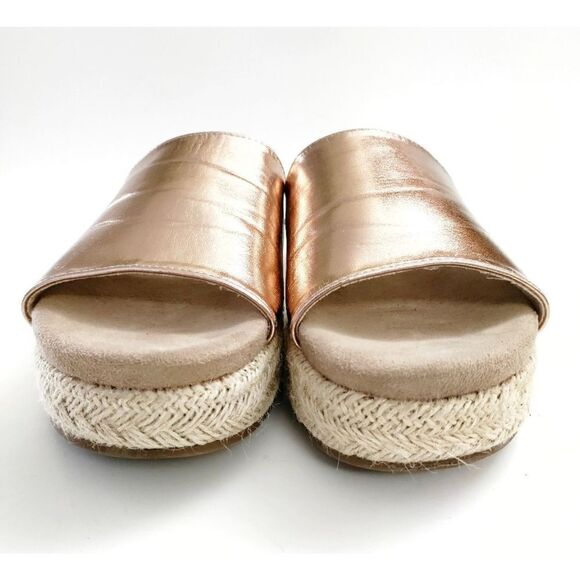 MADDEN GIRL ELTIE IN ROSE GOLD ESPADRILLES SANDALS SLIDES SHOES SIZE 8.5 - Picture 8 of 11